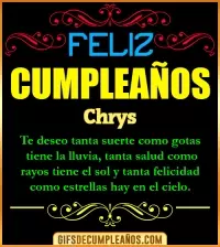 Frases de Cumpleaños Chrys
